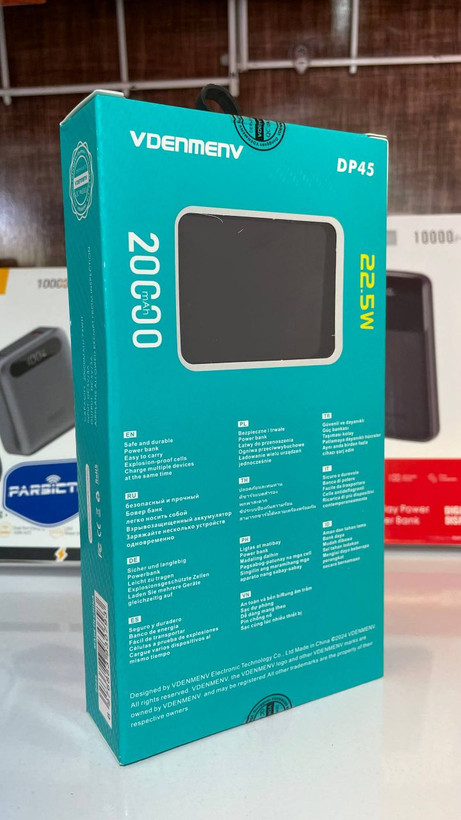 پاوربانک اورجینال VDENMEN مدل DP45 ظرفیت 20000 میلیآمپر ساعت