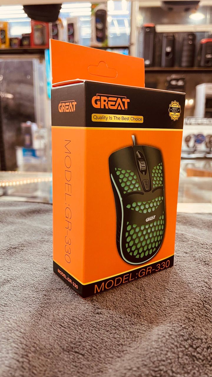 ماوس سیمی گیمینگ Great مدل GR-330 اورجینال